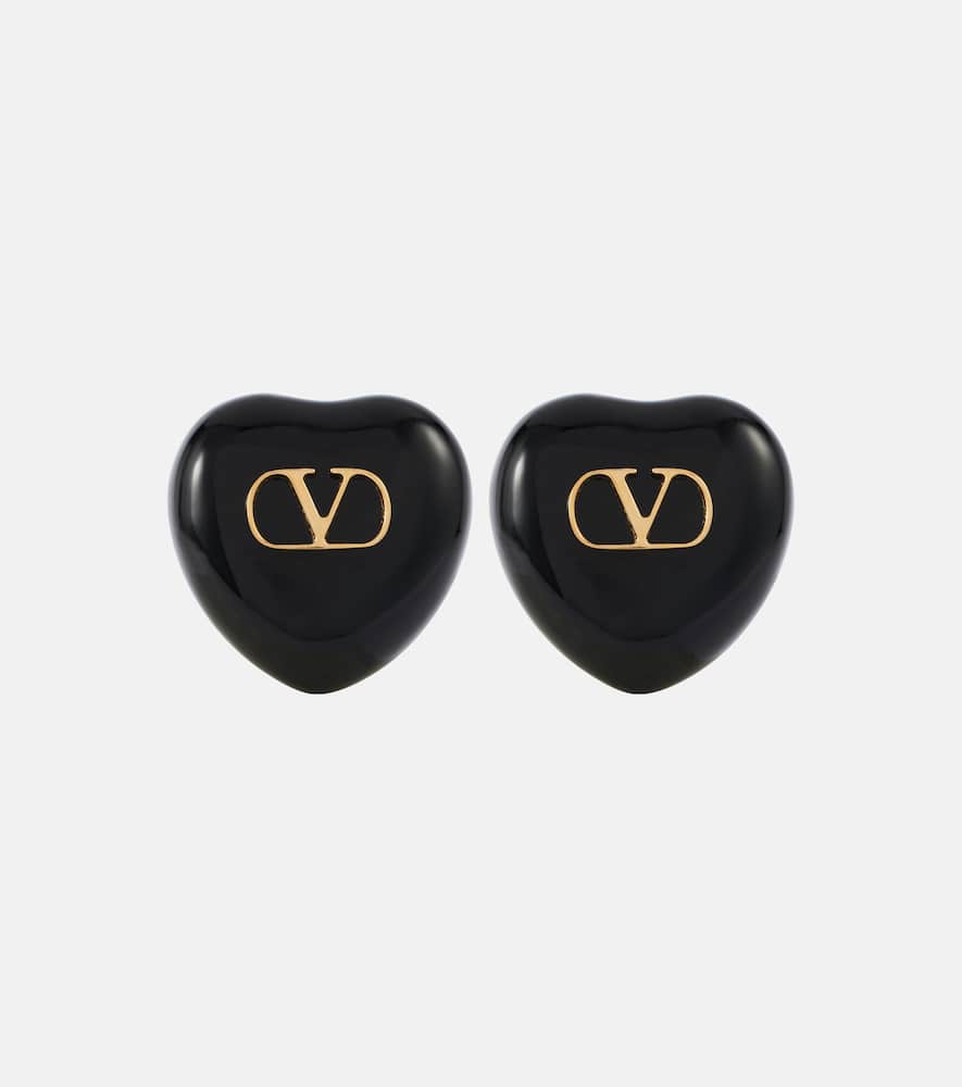 VLogo heart earrings