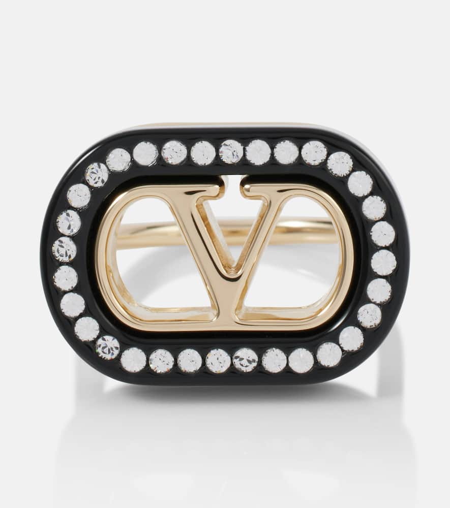 VLogo embellished ring
