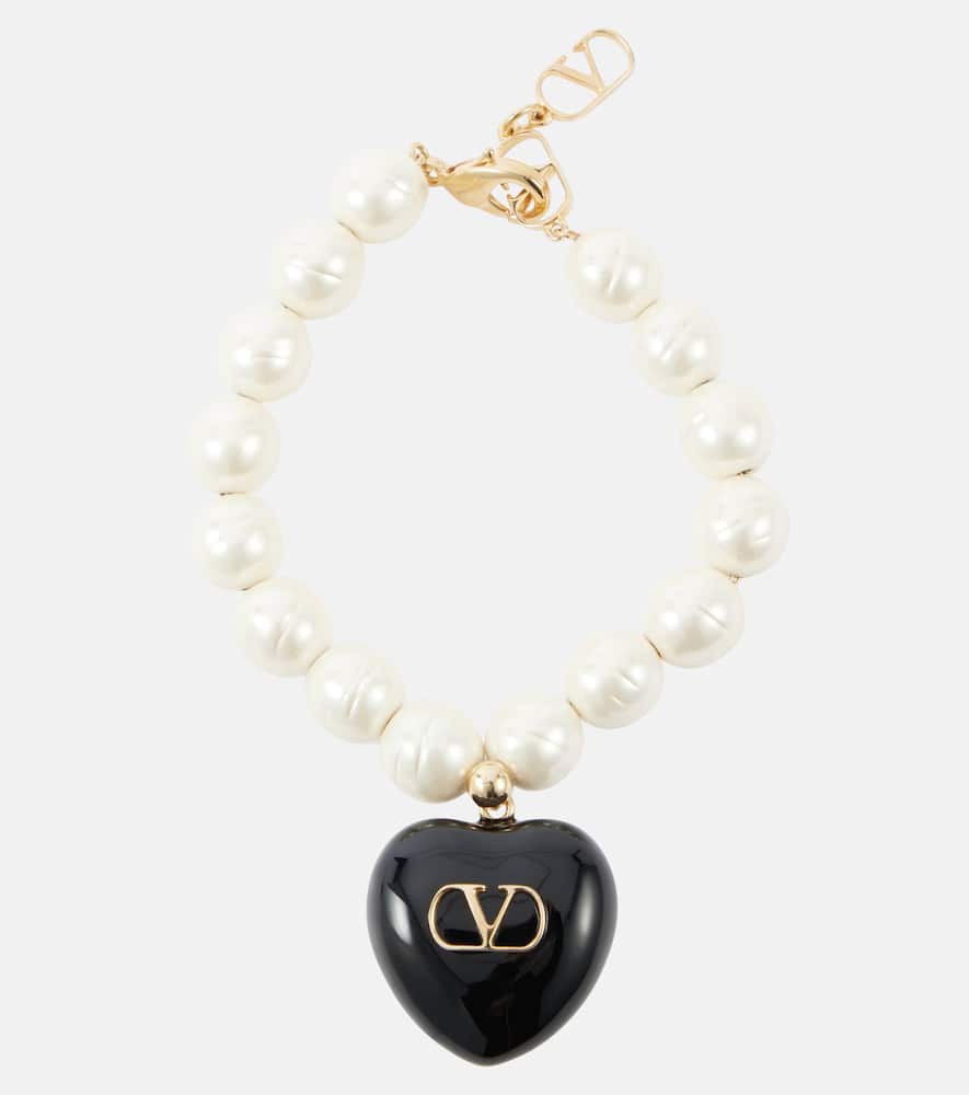 VLogo faux pearl bracelet