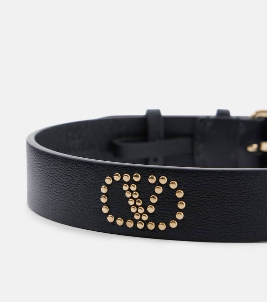 VLogo Signature leather choker