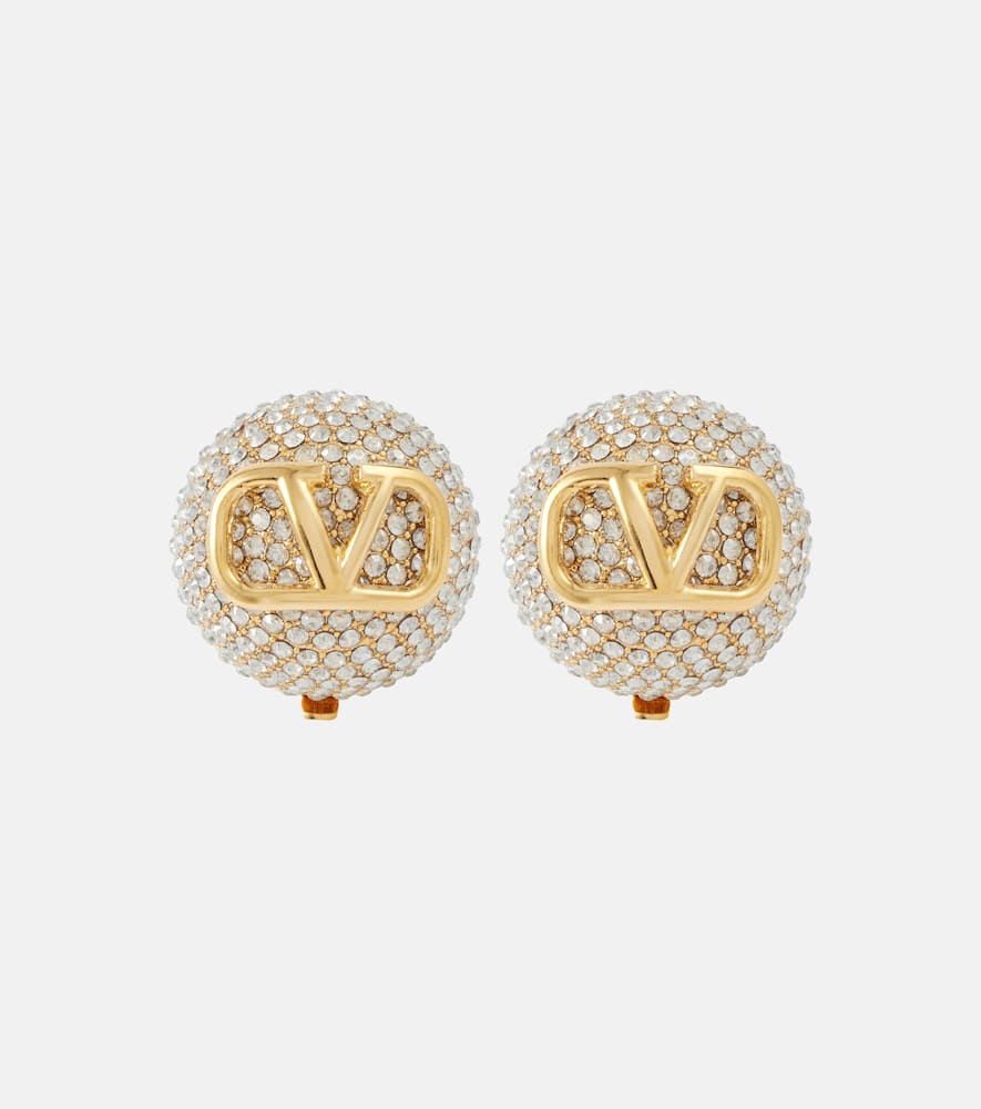 VLogo Signature embellished earrings