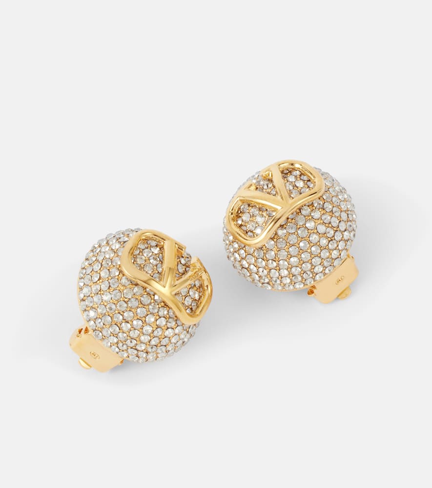 VLogo Signature embellished earrings