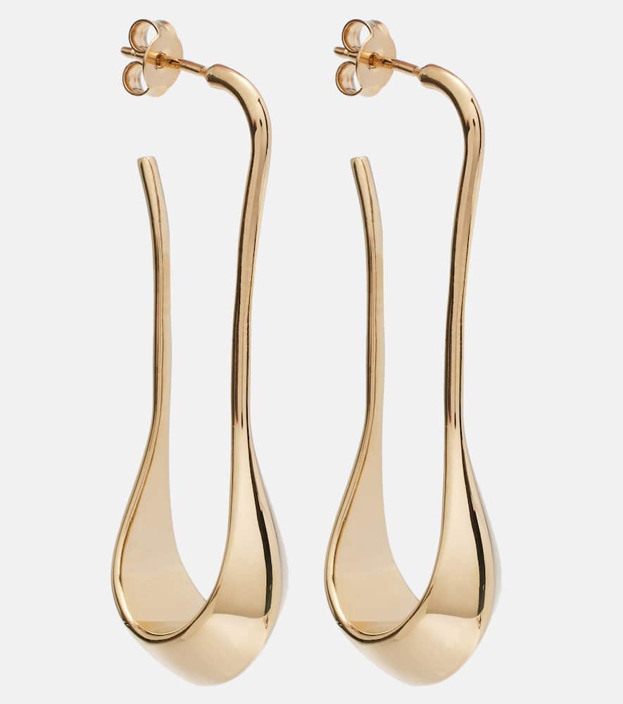 Drop gold-plated earrings