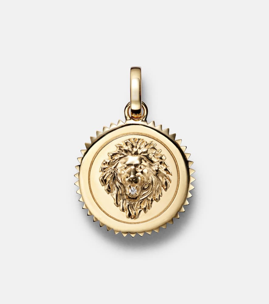 Strength Medium 18kt gold pendant with diamond