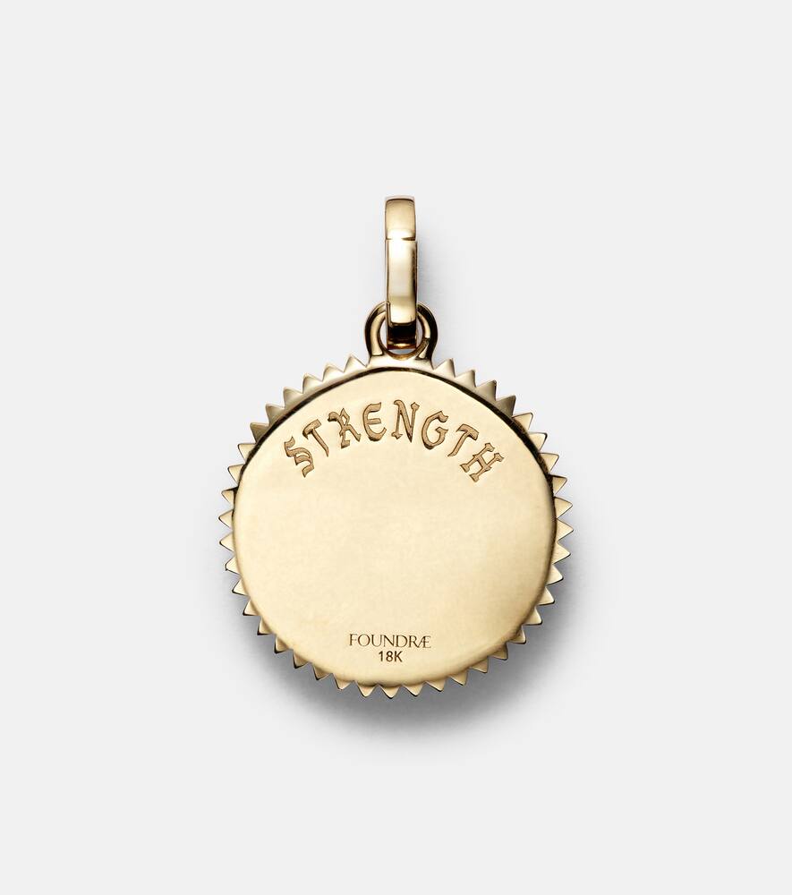 Strength Medium 18kt gold pendant with diamond