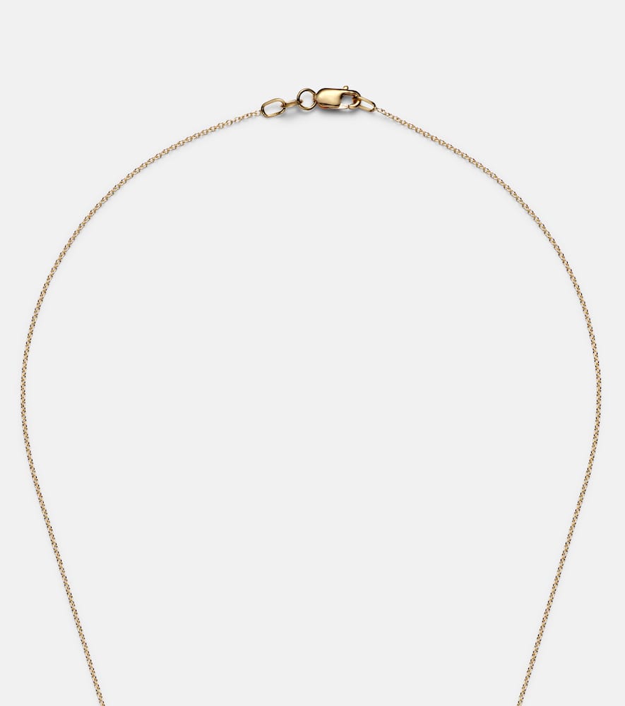 Blowing Heart 18kt gold pendant necklace with Tsavorites