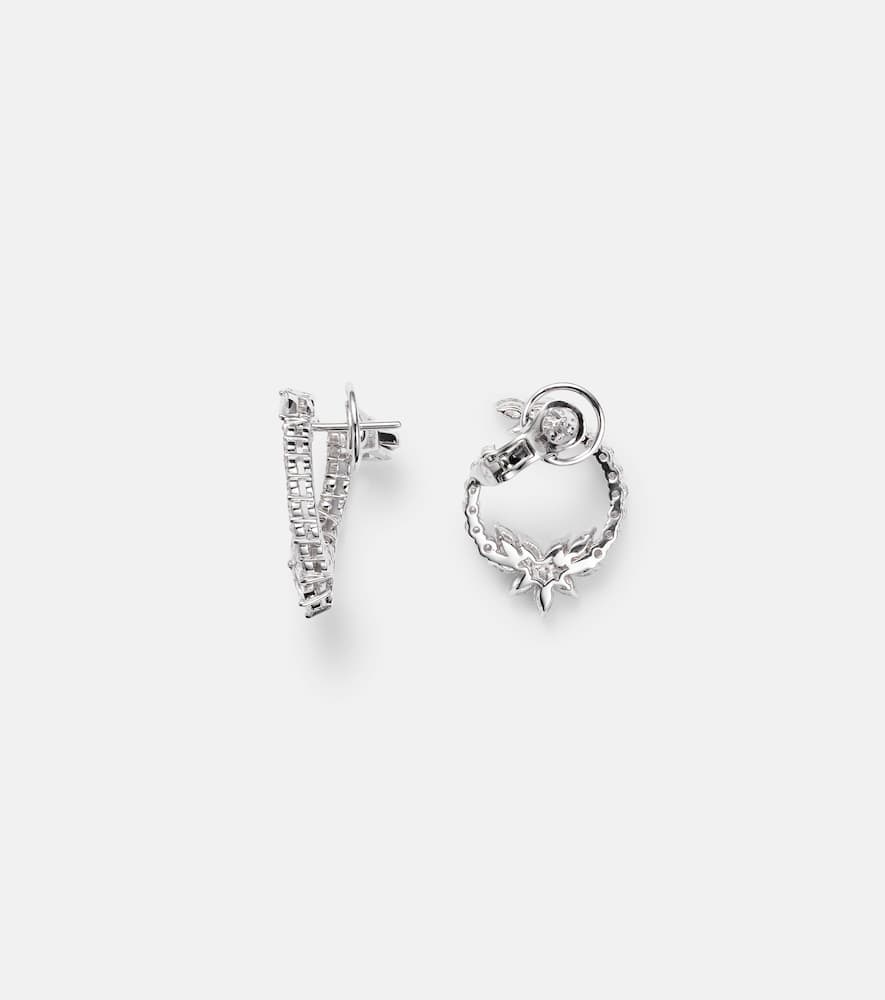 Y-Not 18kt white gold earrings with diamonds