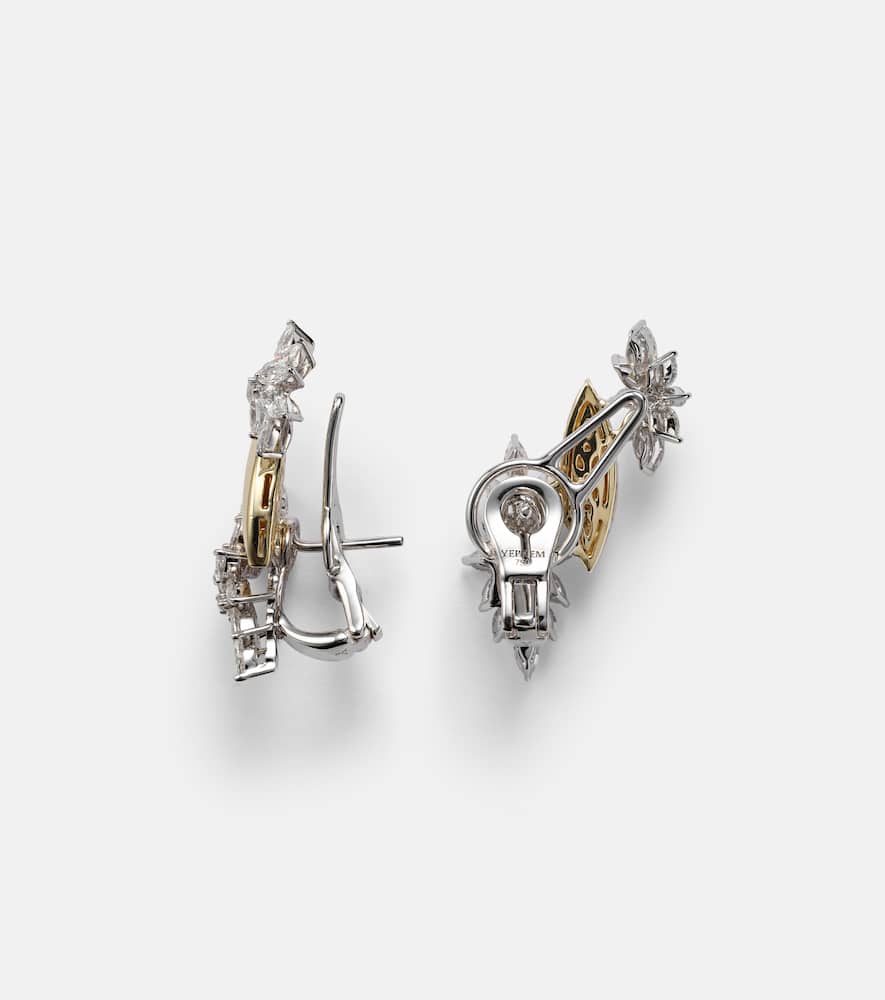 Golden Strada 18kt yellow and white gold earrings with diamonds