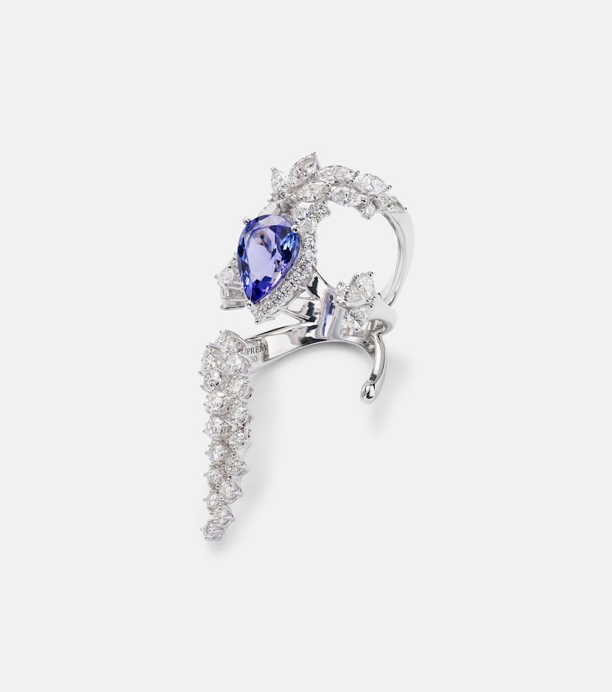 Reign Supreme 18kt white gold ring with tanzanite and diamonds
