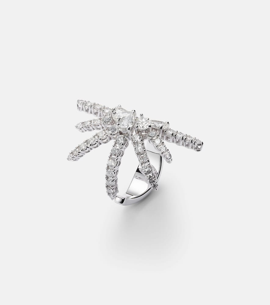 Y-Not 18kt white gold ring with diamonds