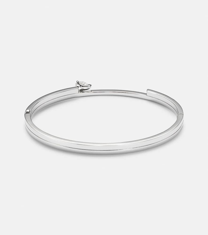 Serti Sur Vide 18kt white gold bangle with diamonds