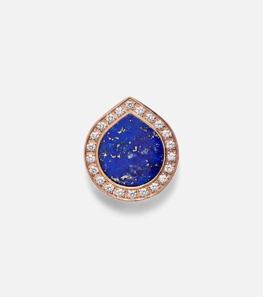 Antifer 18kt gold stud earrings with lapis lazuli and diamonds
