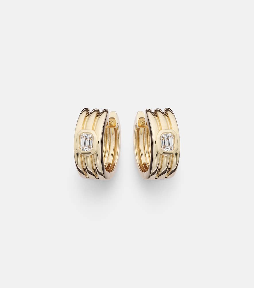 Trio Ridge 14kt gold earrings with diamonds