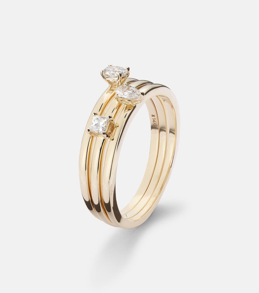 14kt gold ring with diamonds