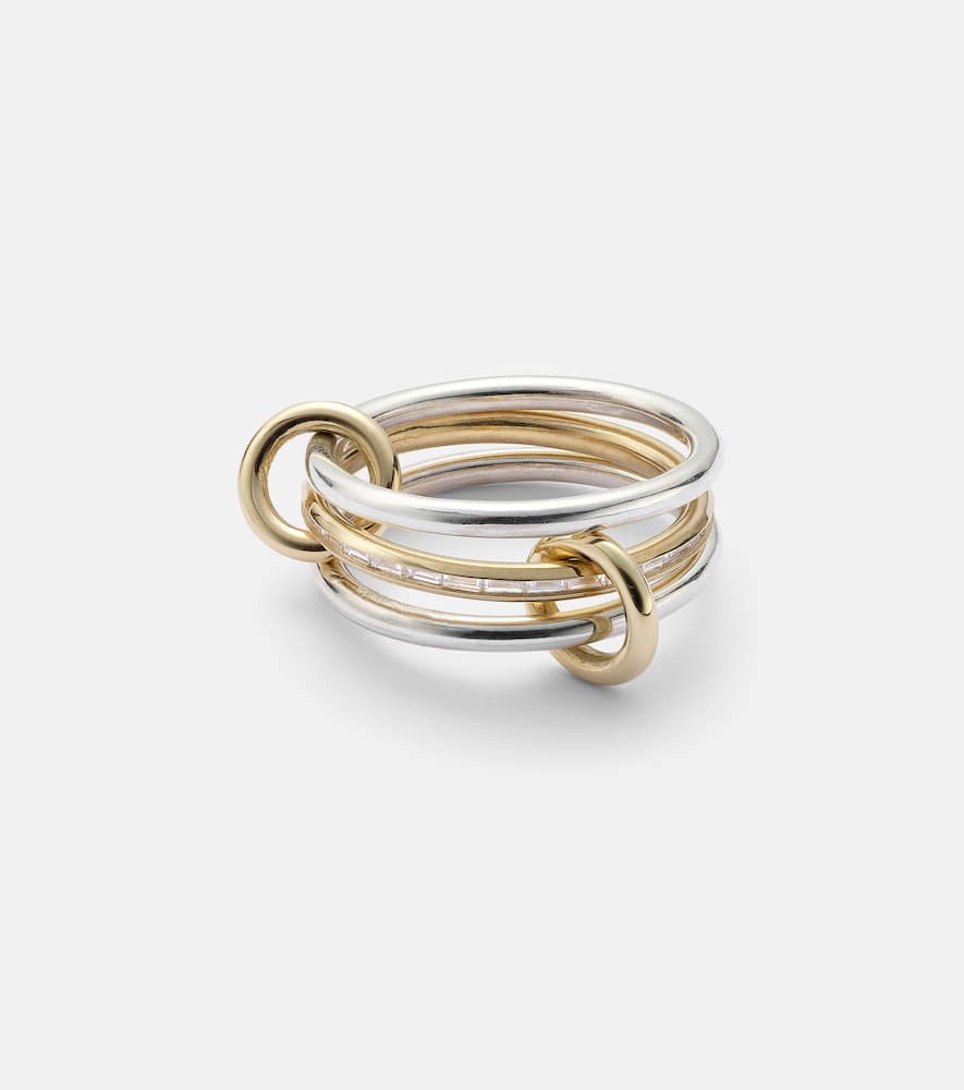 Sonja SG 18kt gold and sterling silver ring with diamonds