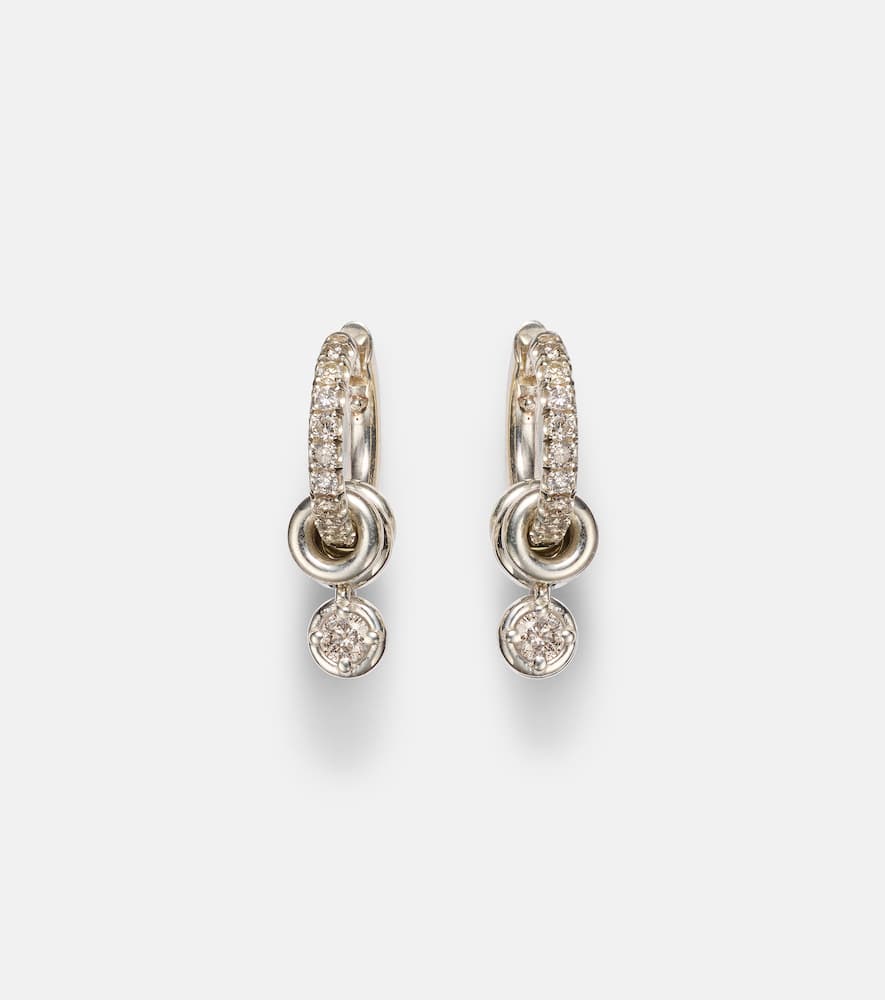 Zahra sterling silver earrings with diamonds