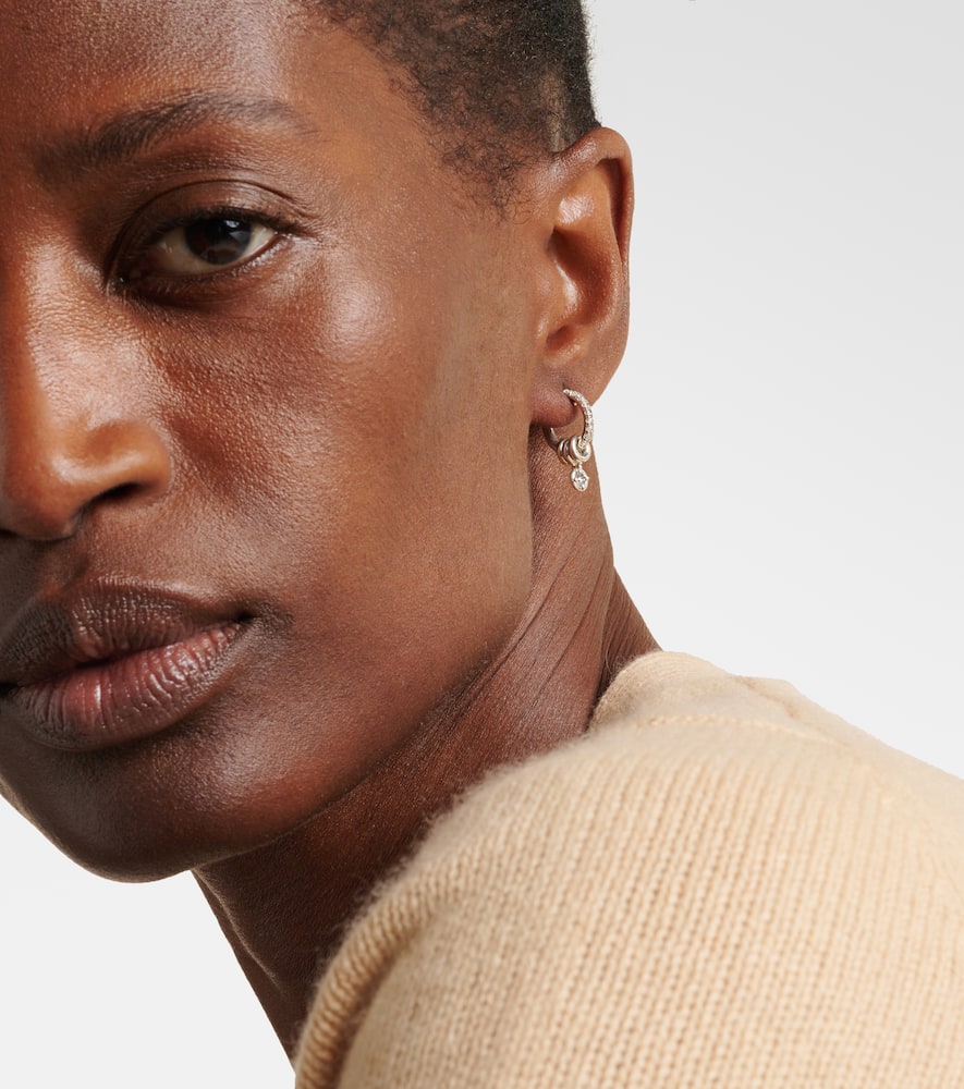 Zahra sterling silver earrings with diamonds