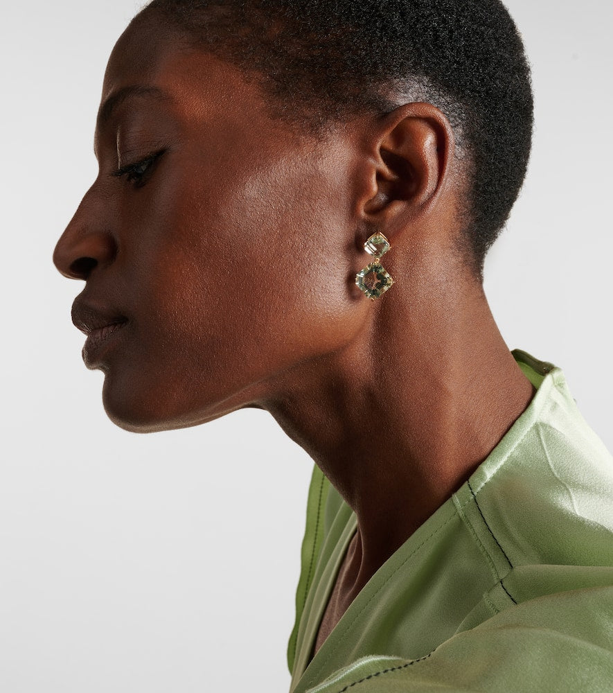 14kt gold drop earrings with amethysts