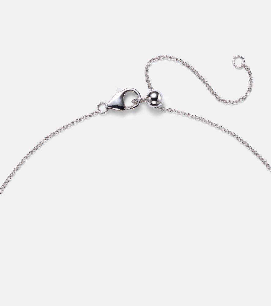 Heart 18kt white gold pendant necklace with diamonds