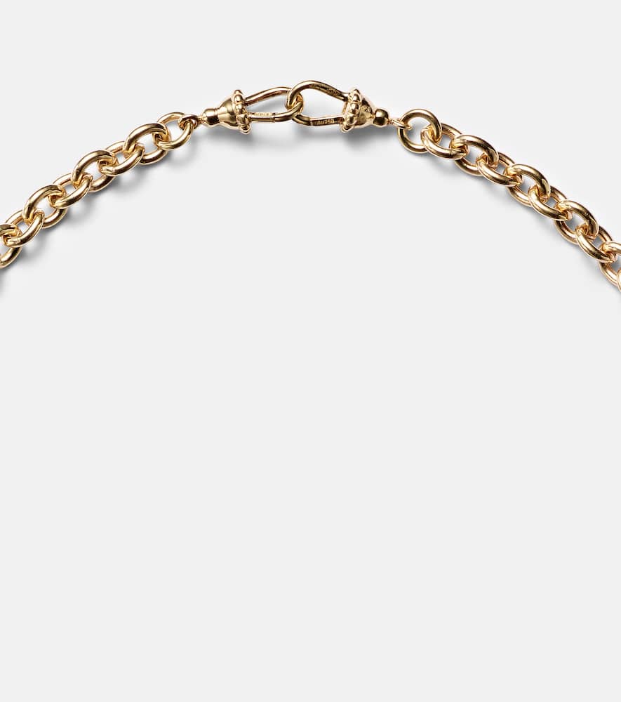 Heart Jumbo 18kt gold pendant necklace with diamond