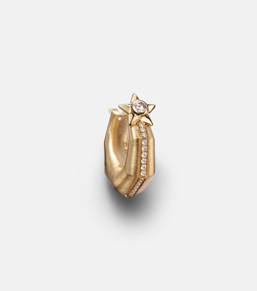 Baba Small 18kt gold single earring with diamonds