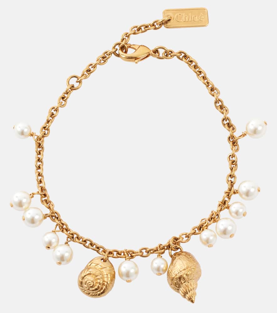 Chloé Chloé Shells embellished charm bracelet