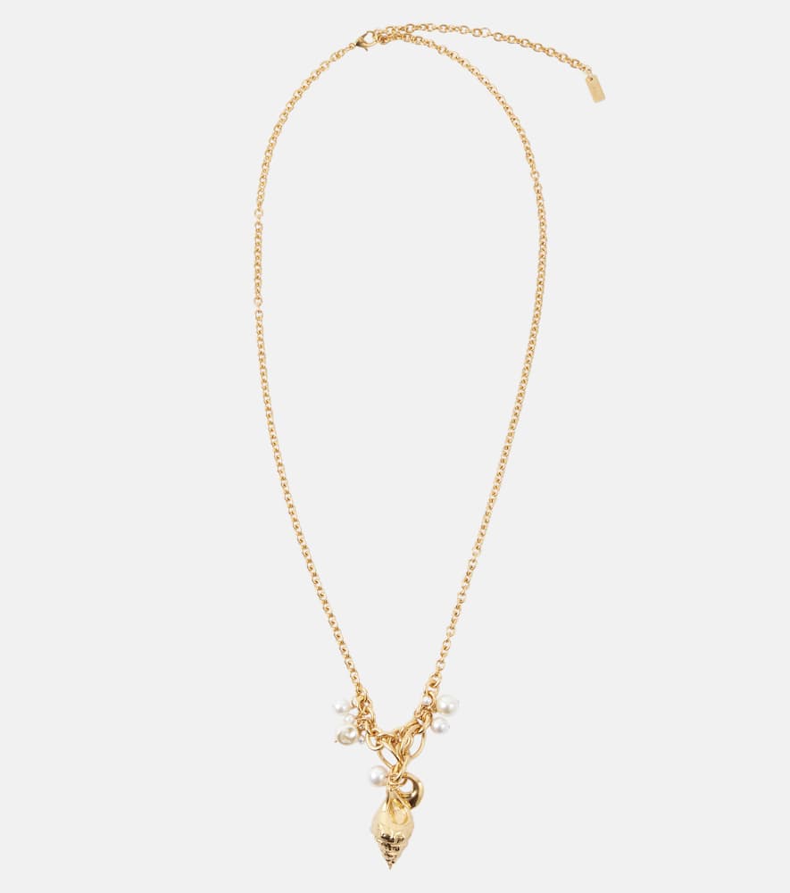 Chloé Chloé Shells embellished pendant necklace