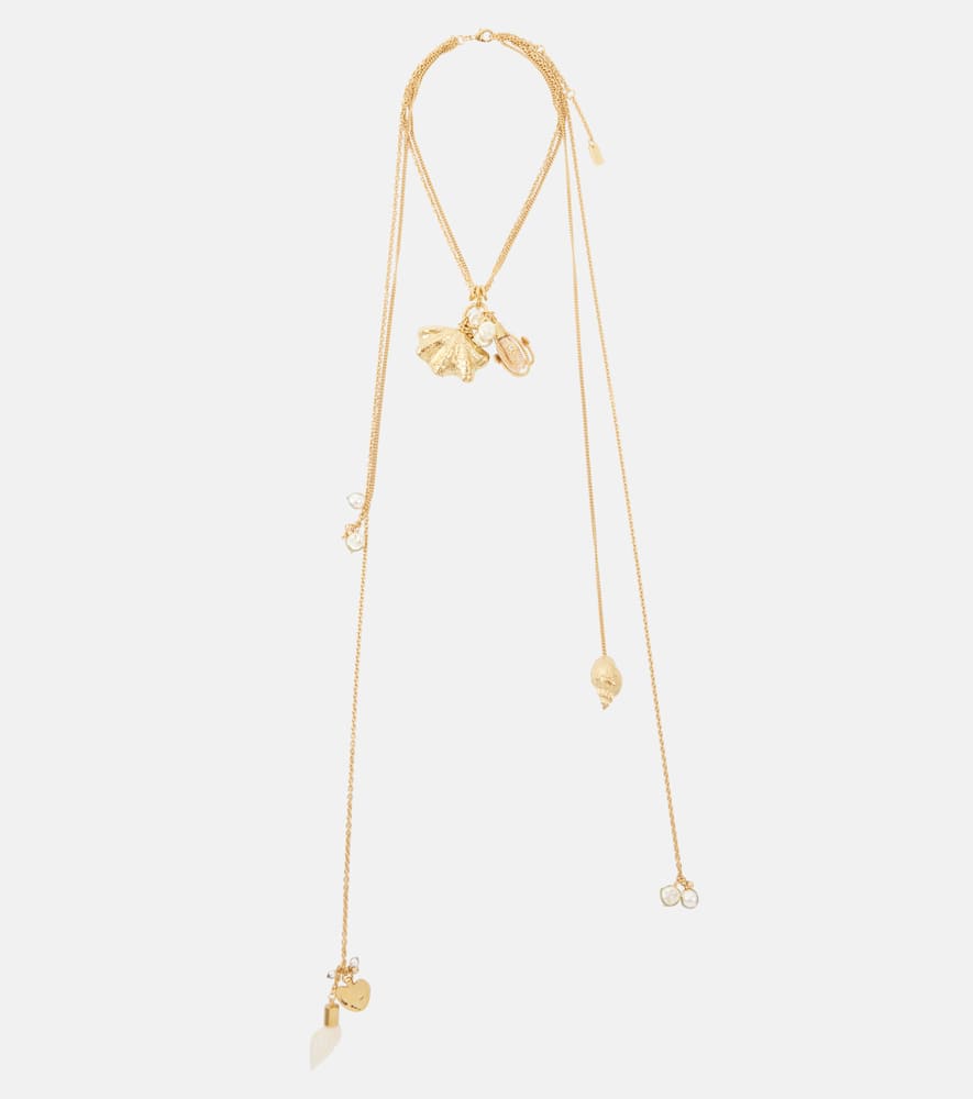 Chloé Chloé Shells embellished pendant necklace