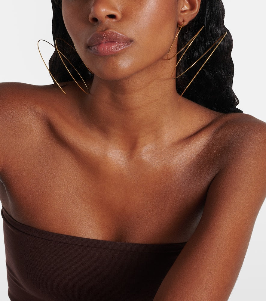 Alaïa Thin Spiral S gold-plated stainless steel earrings