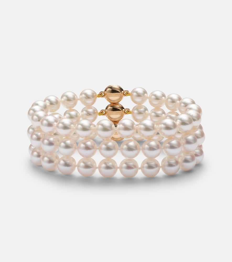 Grace 18kt gold bracelet with pearls and diamonds