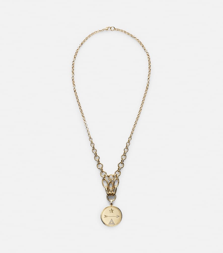 Dream Lattice 18kt gold chain necklace with diamonds
