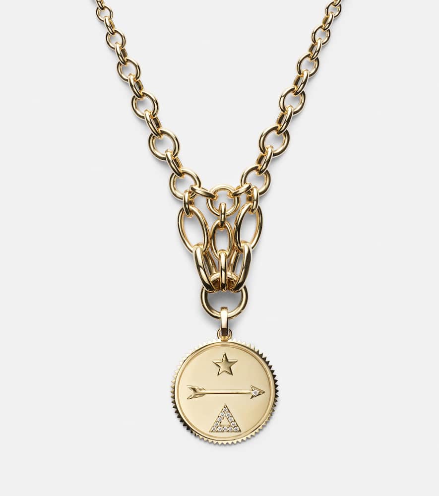 Dream Lattice 18kt gold chain necklace with diamonds