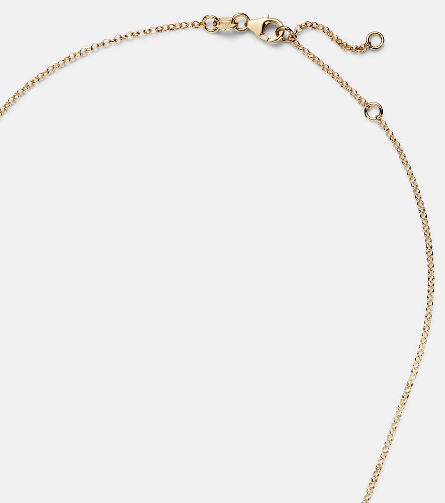 Gemstone Heart 18kt gold pendant necklace with tanzanite