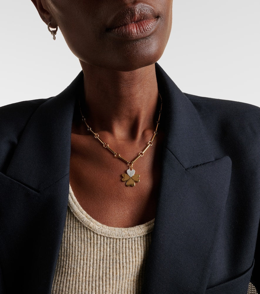 True Love 18kt gold necklace with diamonds