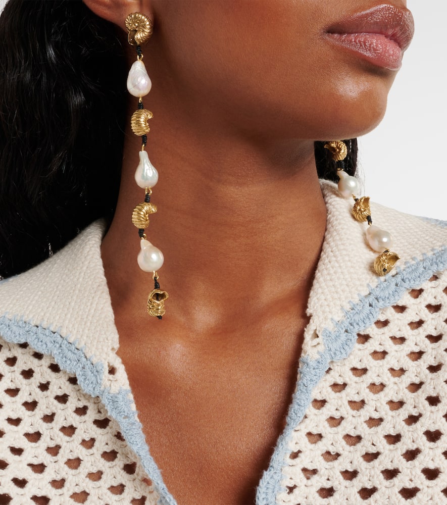 Alémais Reverie drop earrings with pearls