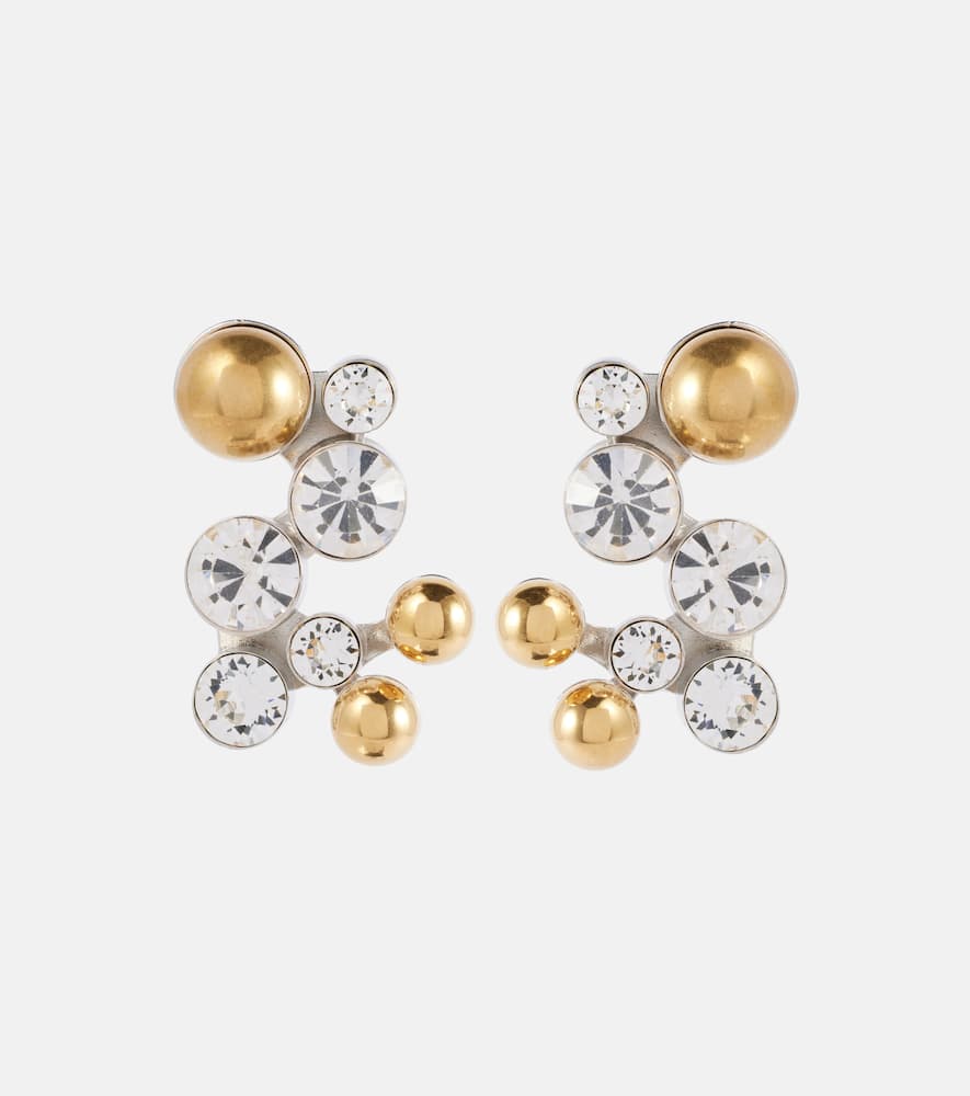 Crystal-embellished drop earrings