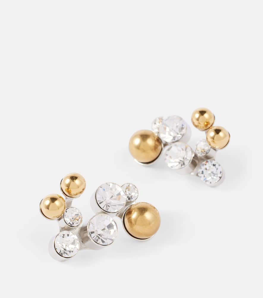 Crystal-embellished drop earrings