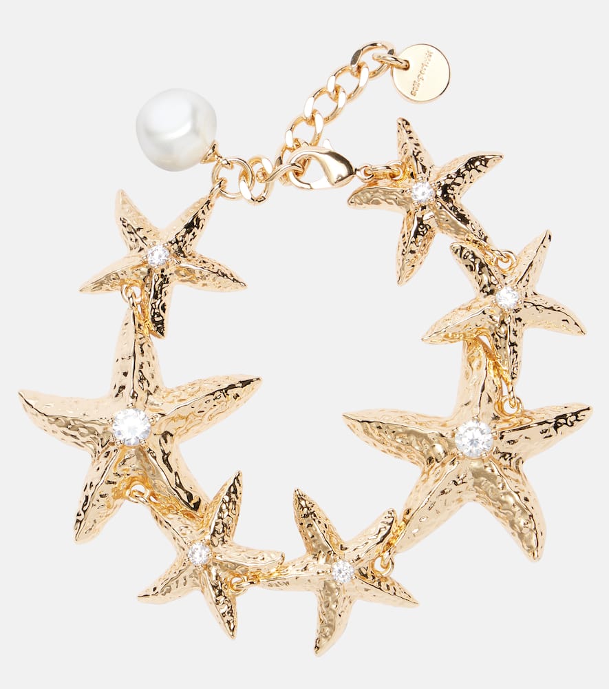 Embellished gold-plated bracelet