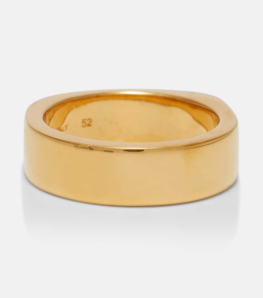 Signature18kt gold-plated ring
