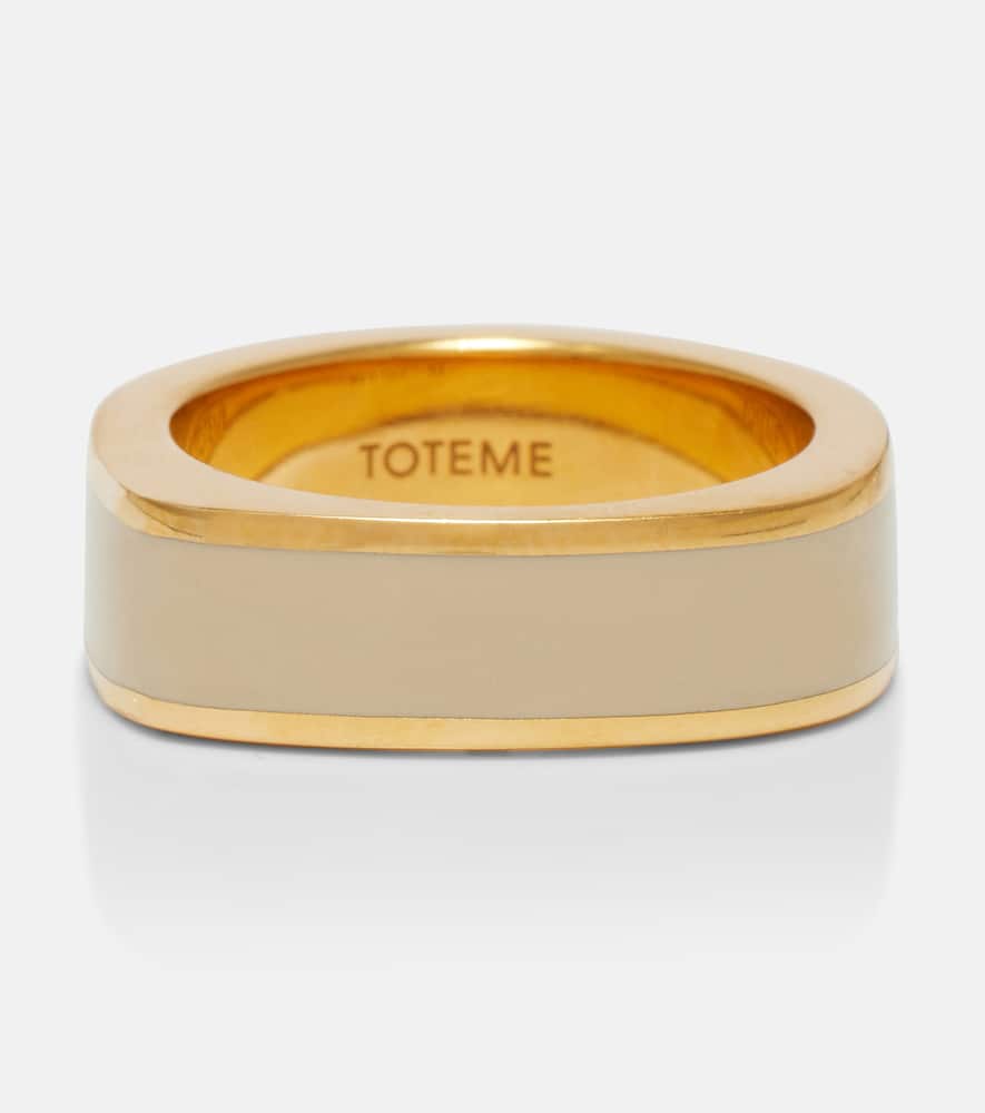 Signature 18kt gold-plated ring