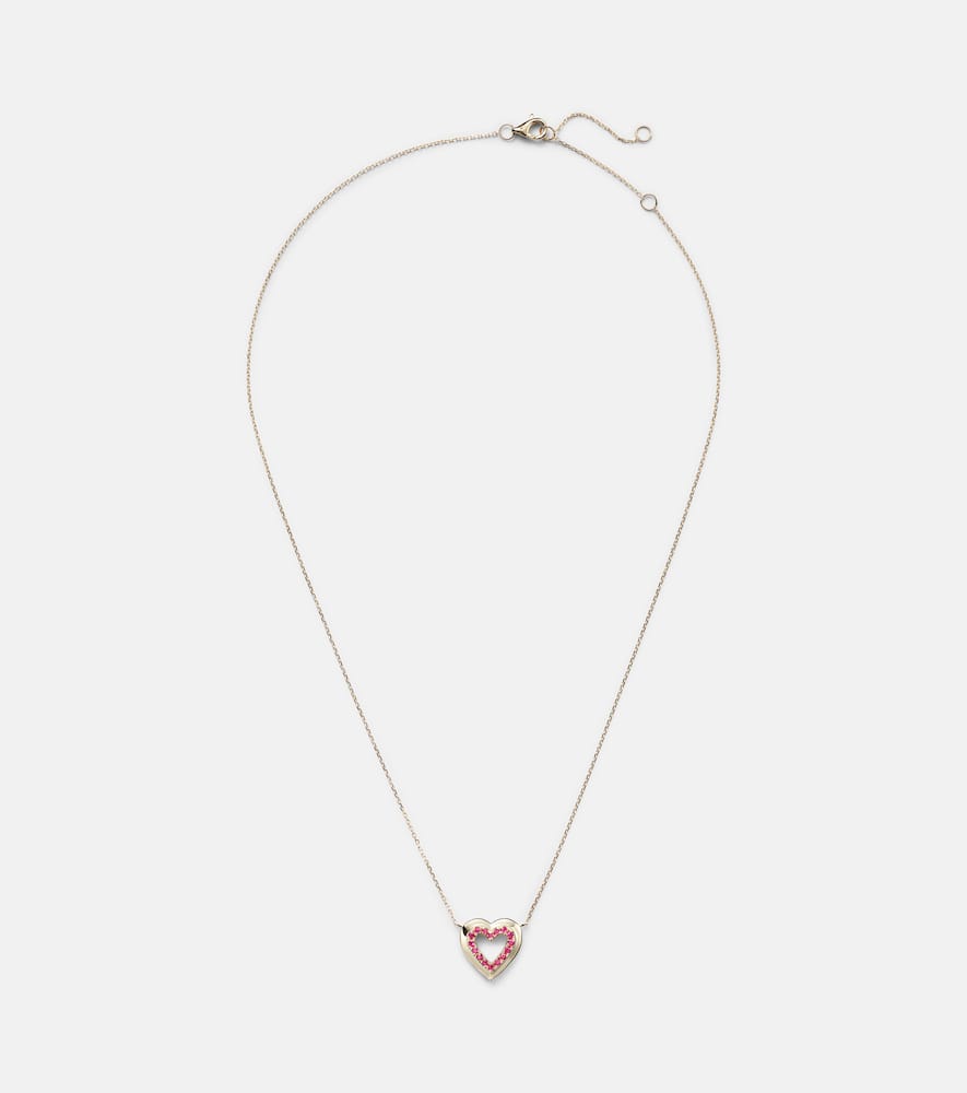 14kt gold necklace with sapphires