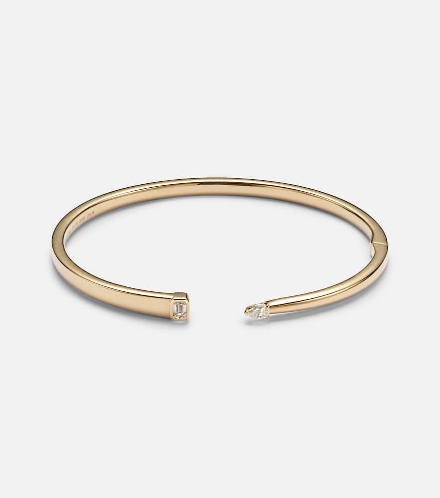 Inner Fire 18kt gold bangle with diamonds