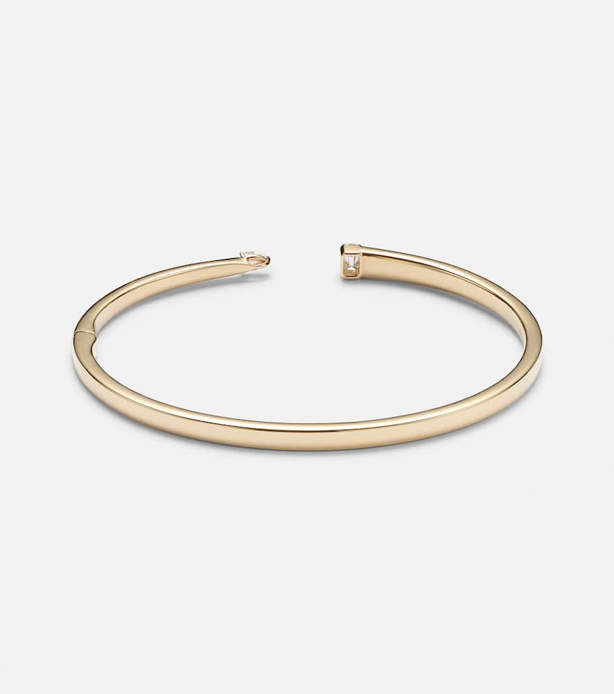 Inner Fire 18kt gold bangle with diamonds