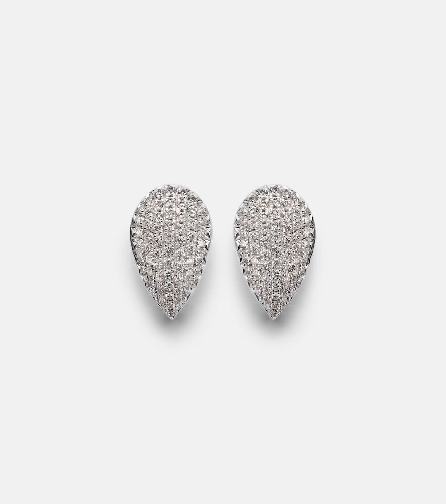 18kt white gold earrings with diamonds