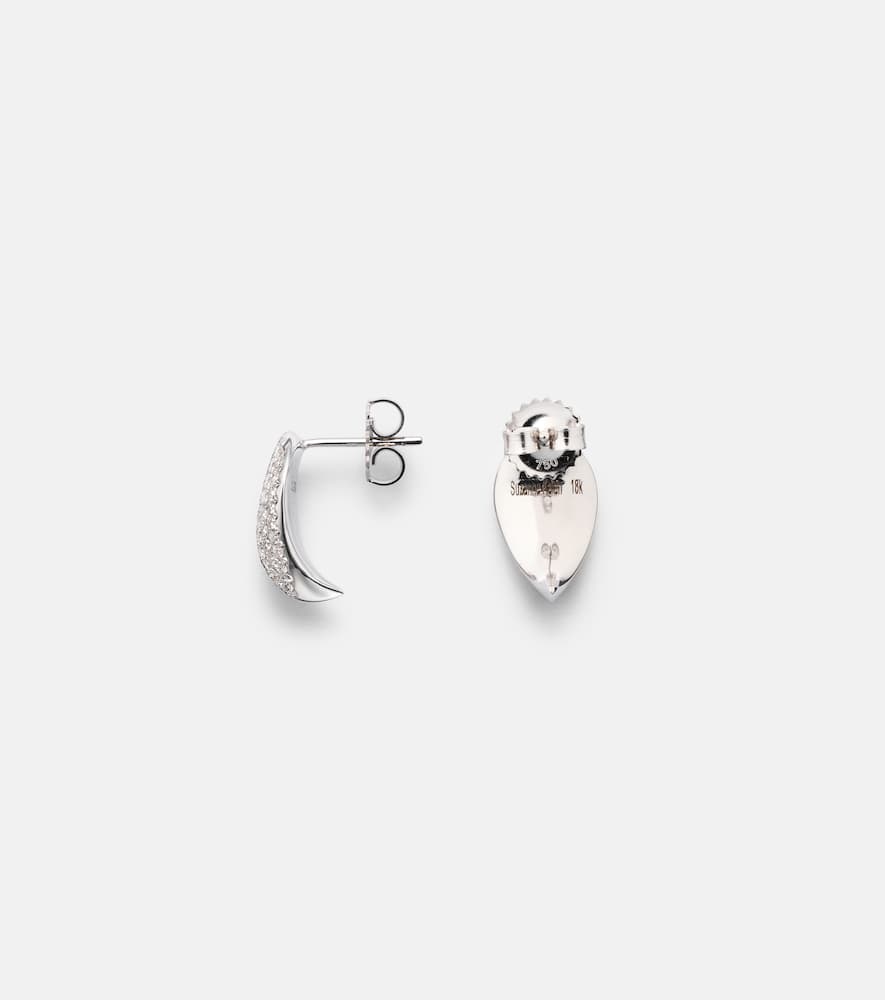 18kt white gold earrings with diamonds