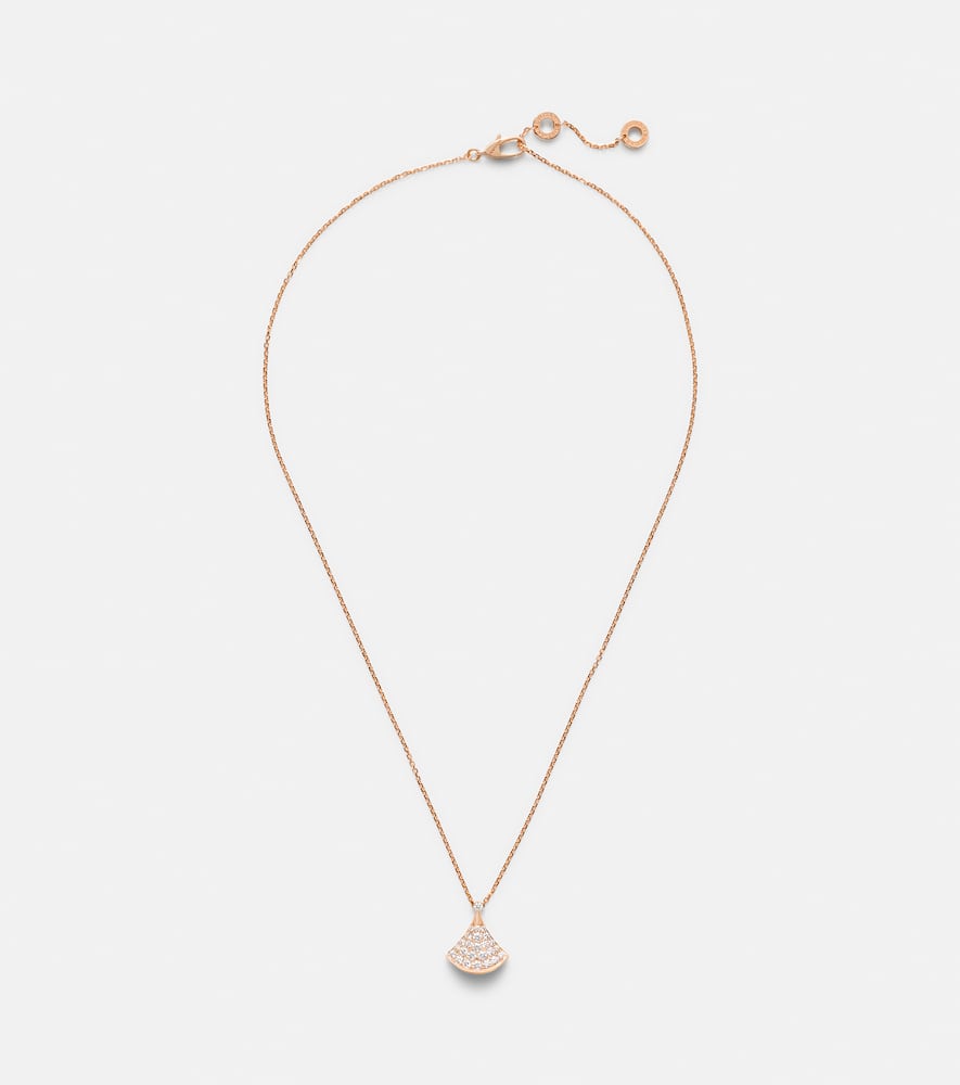 Diva's Dream 18kt rose gold necklace with diamonds