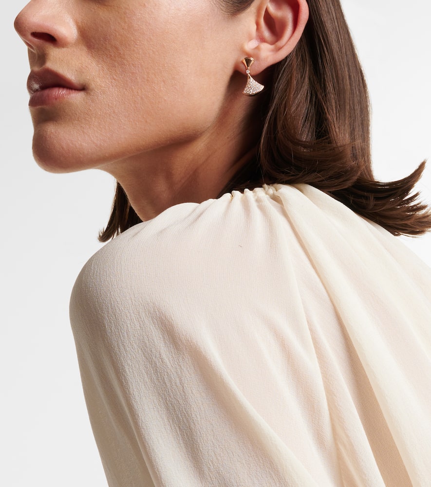 Divas' Dream 18kt rose gold earrings with diamonds