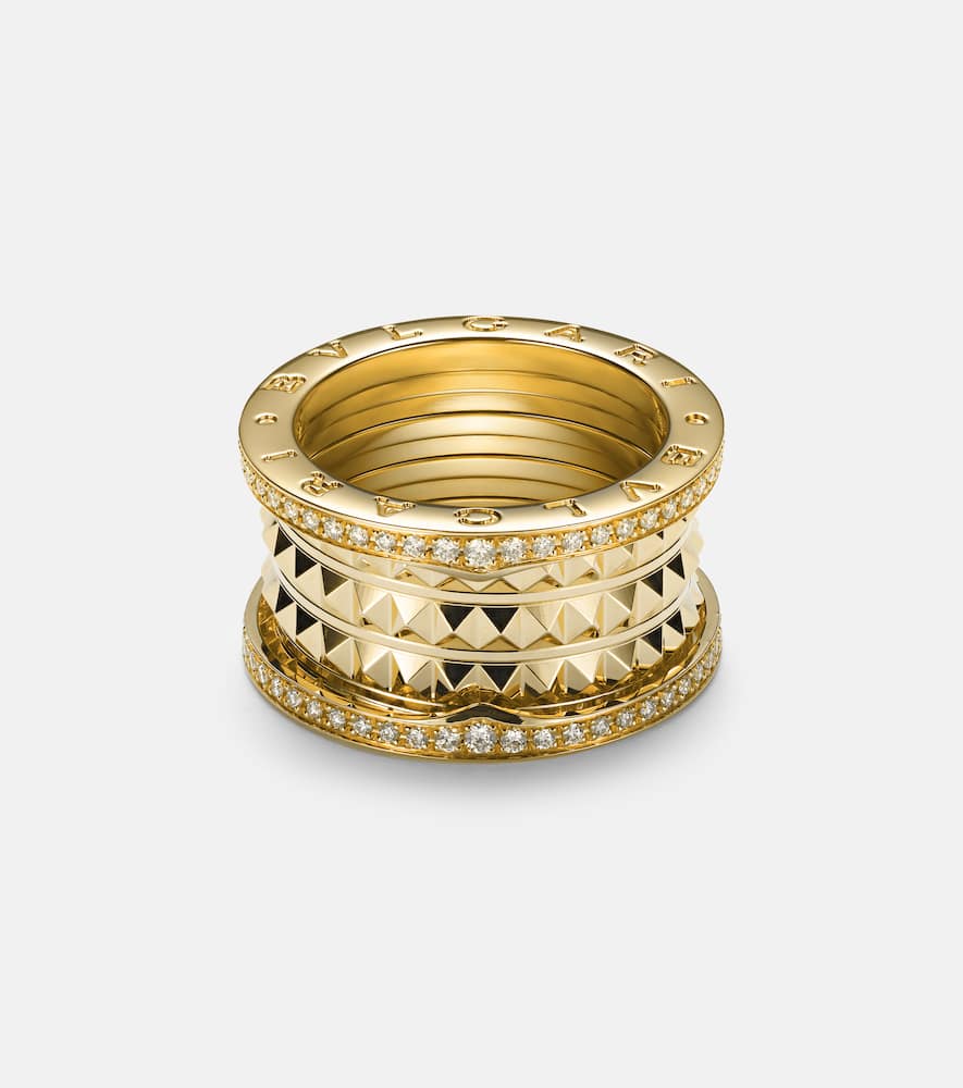 B.zero1 Rock 18kt gold ring with diamonds