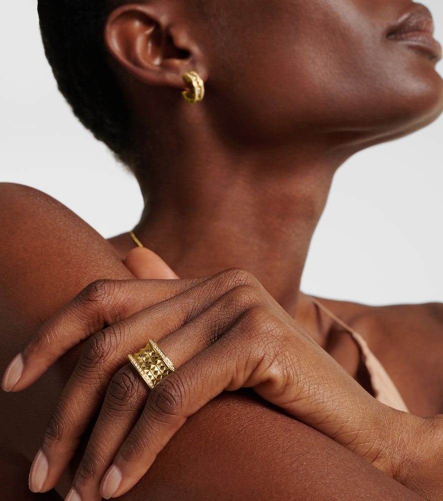 B.zero1 Rock 18kt gold ring with diamonds