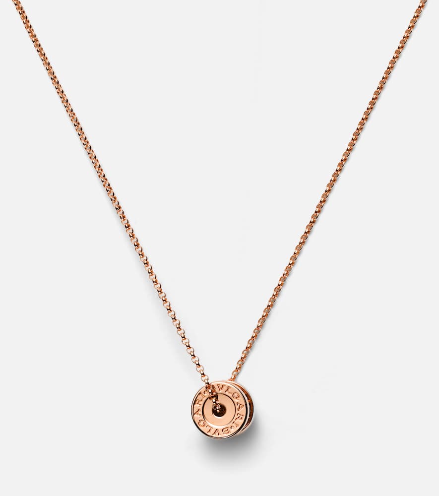 B.zero1 18kt rose gold pendant necklace with diamonds